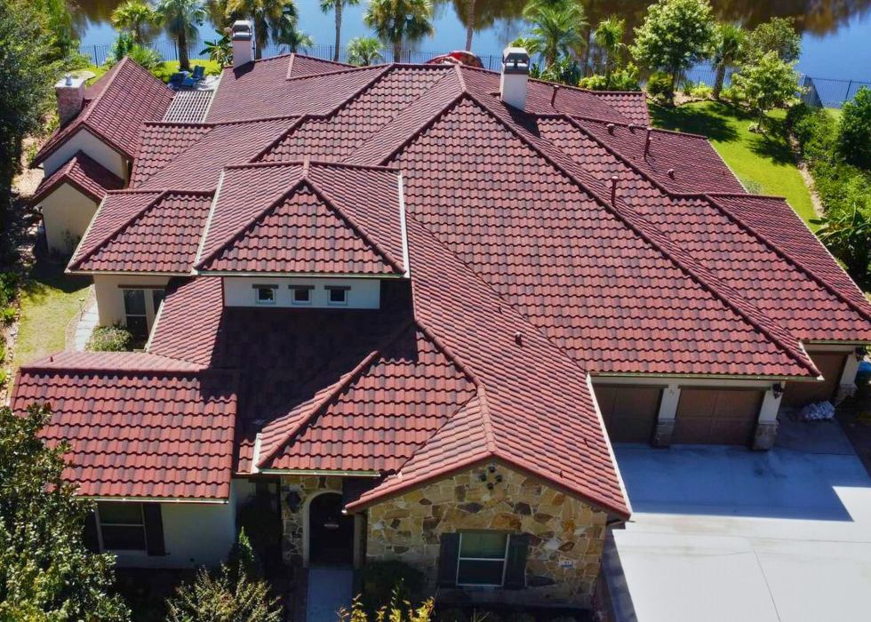 tile-roof-installed-orange-county-fl Completed SunVena Roofing Spanish tile roof install in Orlando, FL